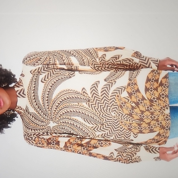 FARM RIO SAND YAWANAWA BANANA BLOUSE SIZE S - Picture 1 of 6